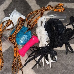 12 pair of shoe laces / new & like new